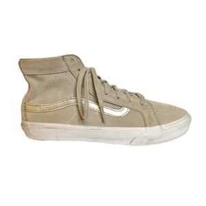 Vans Square Perf SK8-Hi Slim Cutout DX Gray Leather Skate Shoes